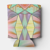 抽象的なパステル染色液体大理石幾何学 缶クーラー (裏面)