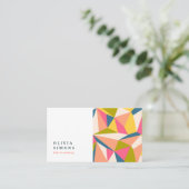 抽象的なパターンが付いている最小主義の名刺 名刺 (スタンド正面)