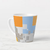 抽象的なパターンの創造 カフェラテマグ (左アングル)