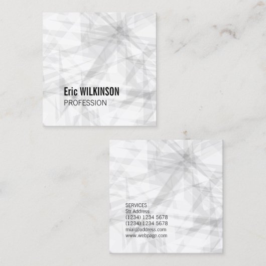 抽象的なパターン幾何学的な芸術 スクエア名刺 (正面/裏面)