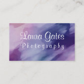 抽象的なパターン紫色の水彩画 名刺 (正面)