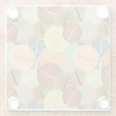 抽象的なパターン ガラスコースター (裏面)