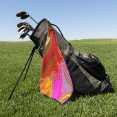 抽象的なパターン。 ゴルフタオル (グリーン)