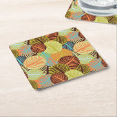 抽象的なパターン スクエアペーパーコースター (アングル)