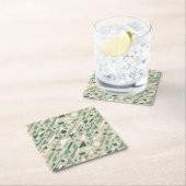 抽象的なパターン スクエアペーパーコースター (インサイチュ)