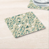 抽象的なパターン スクエアペーパーコースター (アングル)