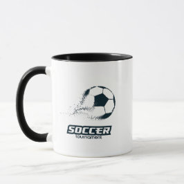 抽象的なパーティクルサッカーボールトーナメントデザイン マグカップ