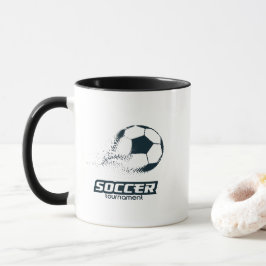 抽象的なパーティクルサッカーボールトーナメントデザイン マグカップ
