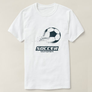 抽象的なパーティクルサッカーボールトーナメントデザイン Tシャツ