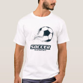 抽象的なパーティクルサッカーボールトーナメントデザイン Tシャツ (正面)
