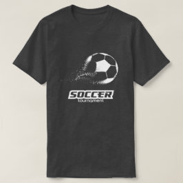 抽象的なパーティクルサッカーボールトーナメントデザイン Tシャツ