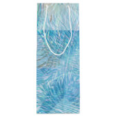 抽象的なパームリーフの植物学的花 ワインギフトバッグ (裏面)