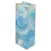 抽象的なパームリーフの植物学的花 ワインギフトバッグ (正面アングル)