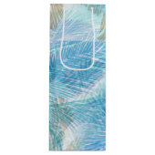 抽象的なパームリーフの植物学的花 ワインギフトバッグ (正面)