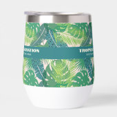 抽象的なパームリーフパターンカスタムテキスト (右面)