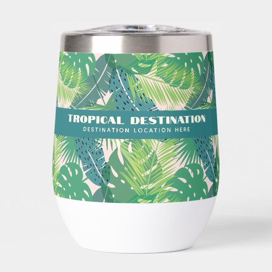 抽象的なパームリーフパターンカスタムテキスト (正面)