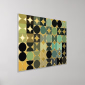 抽象的なヒップサークル フュージョンアート ゴールド 箔ポスター (レイダウン)