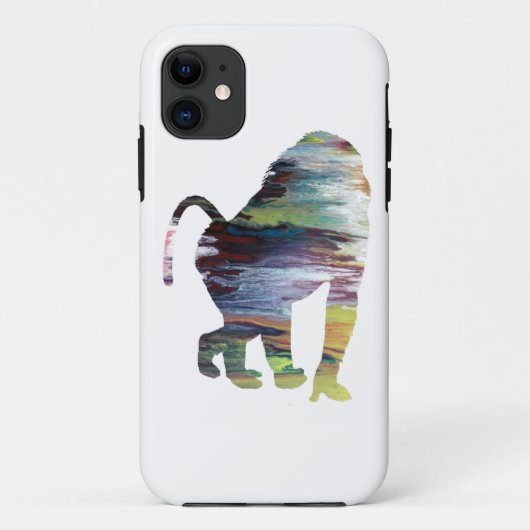 抽象的なヒヒのシルエット Case-Mate iPhoneケース (裏面)