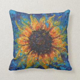 抽象的なヒマワリ クッション