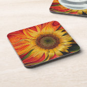 抽象的なヒマワリ コースター (左側)