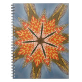 抽象的なヒョウ柄：カレイドスコープ・エフェクト ノートブック (正面)