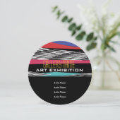 抽象的なビジネスフォーマルアートクリエイティブ 招待状 (スタンド正面)