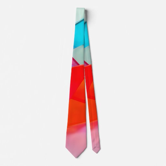 抽象的なビブラント透明幾何パネル ネクタイ (正面)