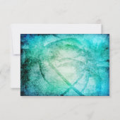 抽象的なビーチの水彩画のサンキューカード サンキューカード (裏面)