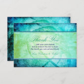抽象的なビーチの水彩画のサンキューカード サンキューカード (正面/裏面)