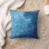 抽象的なビーチの波のファインアートの絵画 クッション (ブランケット)