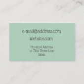 抽象的なビーチの波のファインアートの絵画 名刺 (裏面)