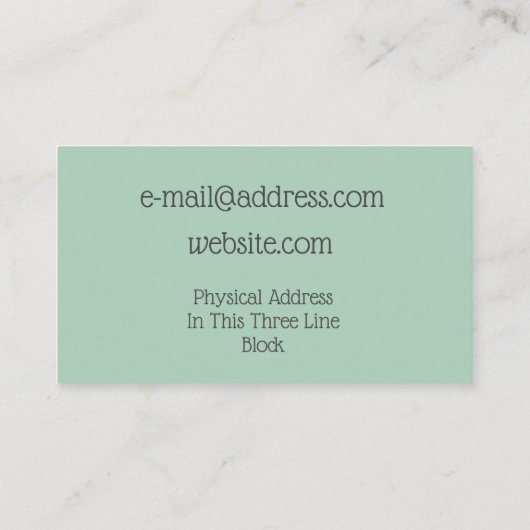 抽象的なビーチの波のファインアートの絵画 名刺 (裏面)