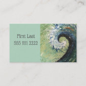 抽象的なビーチの波のファインアートの絵画 名刺 (正面)