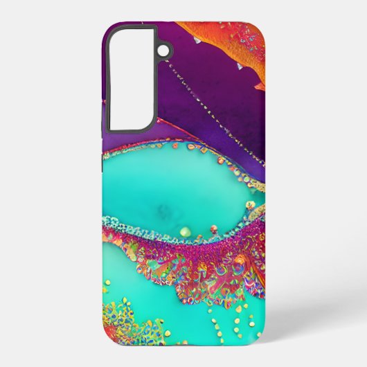 抽象的なビーチアート SAMSUNG GALAXYケース (裏面)