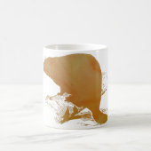 抽象的なビーバーのシルエット コーヒーマグカップ (中央)