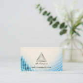 抽象的なピラミッドのロゴの名刺 名刺 (スタンド正面)