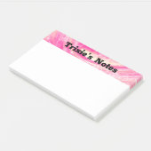 抽象的なピンクと黄色の蒲公英とホタルの光 ポストイット (アングル)