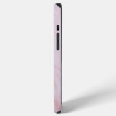 抽象的なピンクのテクスチャの大理石 iPhoneケース (左側面)
