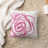 抽象的なピンクのバラ装飾の枕 クッション (ブランケット)