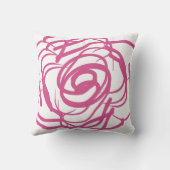 抽象的なピンクのバラ装飾の枕 クッション (裏面)