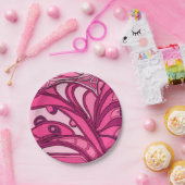 抽象的なピンクのパネルの絵画 ペーパープレート (パーティー)