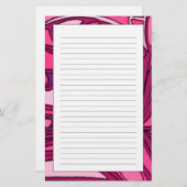 抽象的なピンクのパネルの絵画 便箋 (正面/裏面)