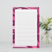 抽象的なピンクのパネルの絵画 便箋 (スタンド正面)