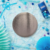 抽象的なピンクのブッシュ ローズゴールド モダン グラム スイート 16 ペーパープレート (パーティー)