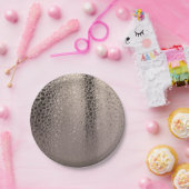 抽象的なピンクのブッシュ ローズゴールド モダン グラム スイート 16 ペーパープレート (パーティー)