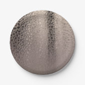 抽象的なピンクのブッシュ ローズゴールド モダン グラム スイート 16 ペーパープレート (正面)