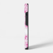 抽象的なピンクのペンキのスプレー iPhoneケース (左側面)