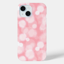 抽象的なピンクのボケフライトフォンケース iPhone 15ケース