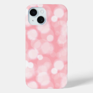 抽象的なピンクのボケフライトフォンケース iPhone 15ケース