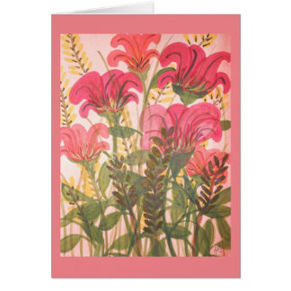 抽象的なピンクの花の水彩画